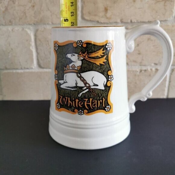 White Hart Stein Enoch Wedgwood Ye Olde Inn Large Mug Brewery Tankard Ren Faire - Picture 6 of 7